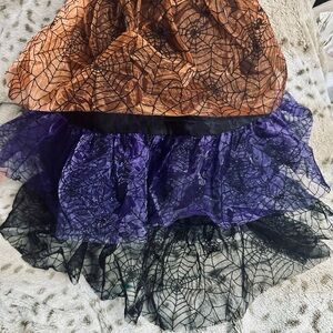 New w/ tags Halloween Spider Web Tulle Skirt or apron.